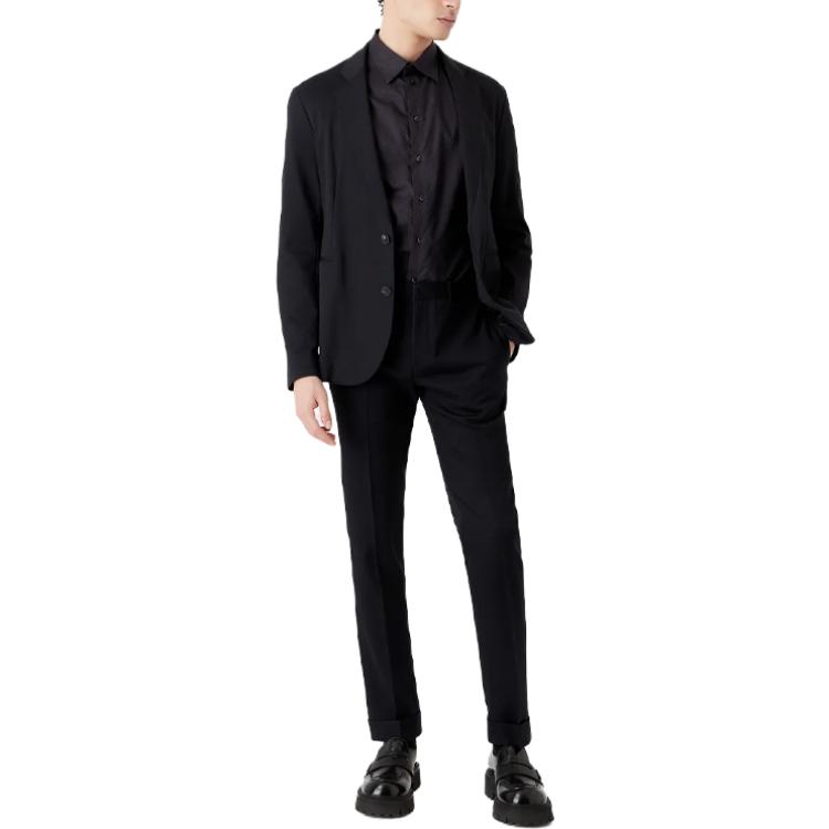 Emporio Armani Navy Single-Breasted Knit Blazer SS23 D41G37-D1446-1922 圖 3