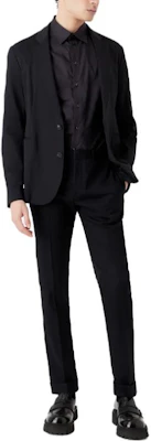 Emporio Armani 海军蓝单排扣针织西装外套 SS23 D41G37-D1446-1922 Lookbook Emporio Armani 海军蓝单排扣针织西装外套 SS23 D41G37-D1446-1922