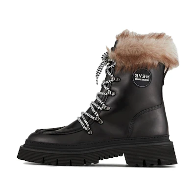 Emporio Armani Neve Leather Lace-Up 'Fashion Ankle Boot Black'