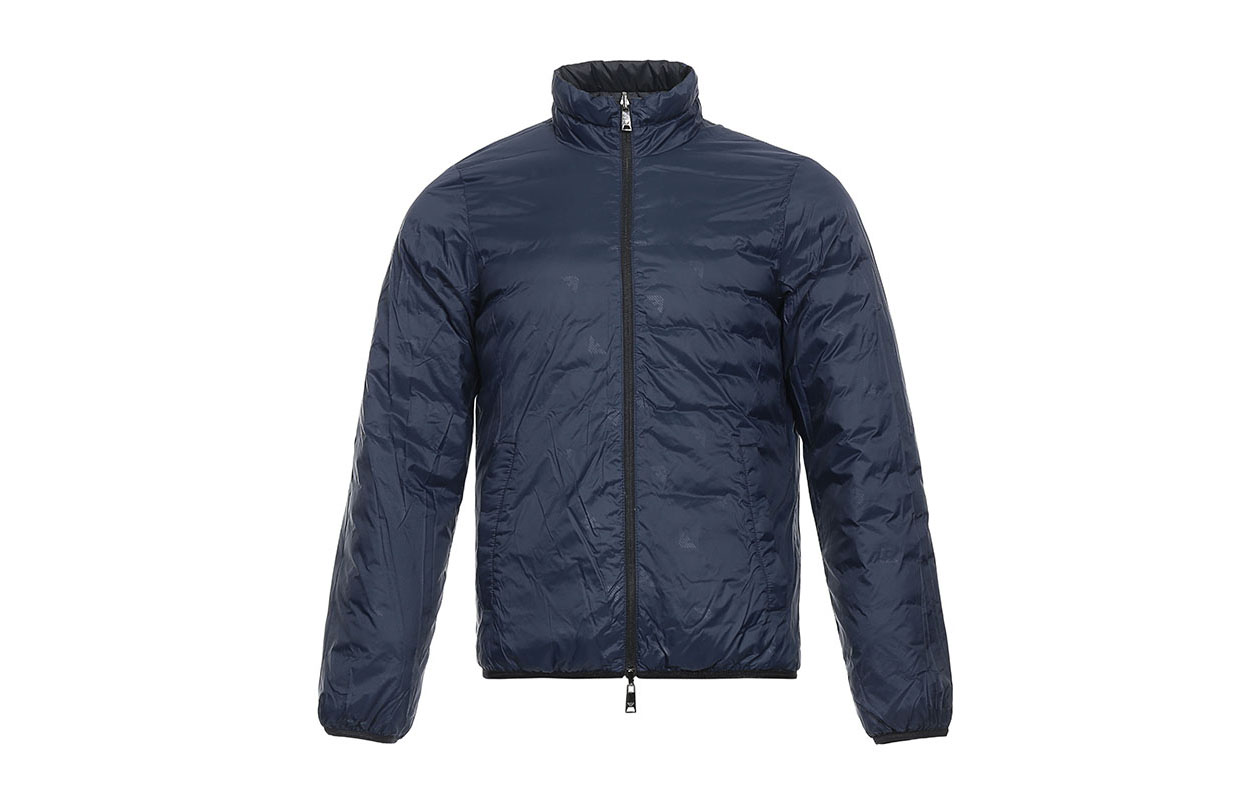 Shop Chaqueta Reversible de Plumas Nylon Emporio Armani Hombre Negro/Azul 8N1B54-1NJMZ-0999