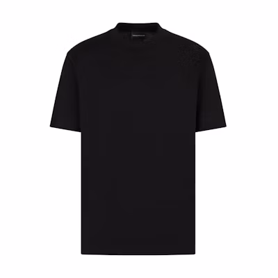 Emporio Armani Patch Logo Crewneck Sweatshirt Black 6D1TQ1-1JPVZ-0999