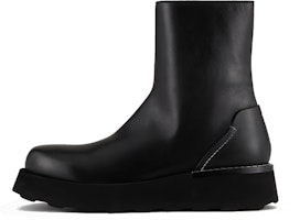 Emporio Armani Platform Smooth Nappa Leather Ankle Boot 'Black' X4M366XN0851K001 Emporio Armani Platform Smooth Nappa Leather Ankle Boot 'Black' X4M366XN0851K001
