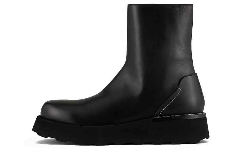 Emporio Armani Platform Smooth Nappa Leather Ankle Boot 'Black' X4M366XN0851K001