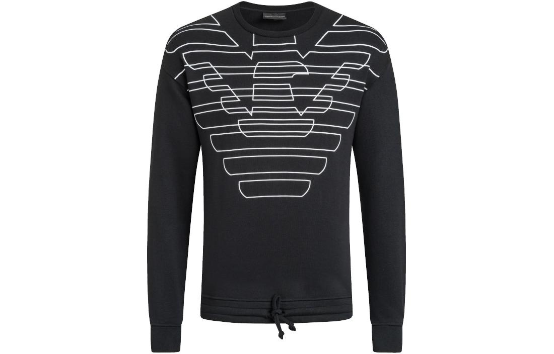 Emporio Armani Printed Crewneck Long-Sleeve Sweatshirt Black () 3G1ME6-1J36Z-0999