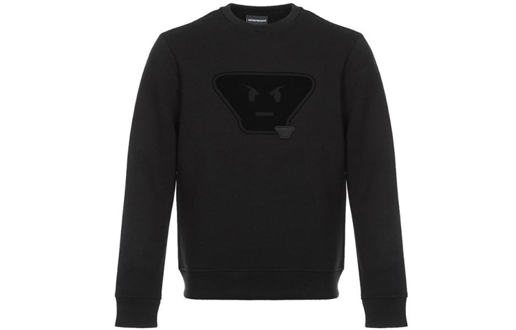 Emporio Armani Printed Crewneck Long-Sleeve Sweatshirt Black 6Z1MS0-1JTYZ-0999