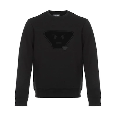 Emporio Armani Printed Crewneck Long-Sleeve Sweatshirt Black 6Z1MS0-1JTYZ-0999