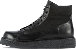 Emporio Armani Printed Leather Nylon Ankle Boot 'Black' X4M362XN0511K001 Emporio Armani Printed Leather Nylon Ankle Boot 'Black' X4M362XN0511K001
