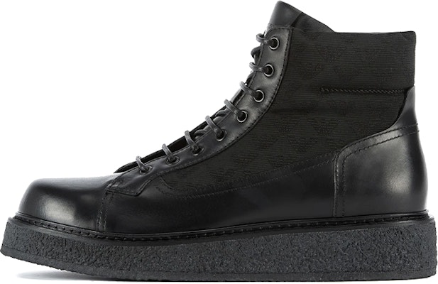 Emporio Armani Printed Leather Nylon Ankle Boot 'Black' X4M362XN0511K001 Buy Emporio Armani Printed Leather Nylon Ankle Boot 'Black' X4M362XN0511K001
