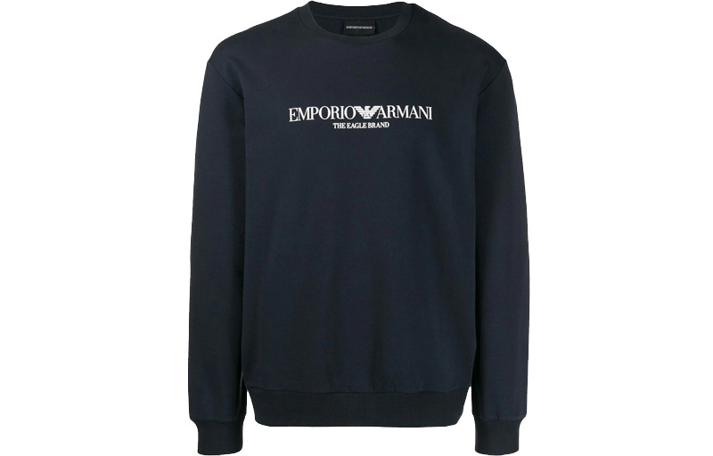 Emporio Armani Pullover Letter Logo Sweatshirt - Navy Blue 8N1ME8-J04Z-0922