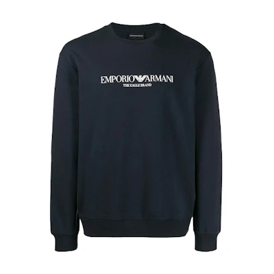 Emporio Armani Pullover Letter Logo Sweatshirt - Navy Blue 8N1ME8-J04Z-0922