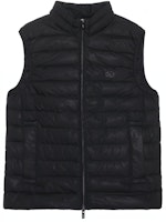 Emporio Armani Quilted Down Vest Solid Color Stand Collar Black 8N1BQ1-1NLRZ-0999 Emporio Armani Quilted Down Vest Solid Color Stand Collar Black 8N1BQ1-1NLRZ-0999