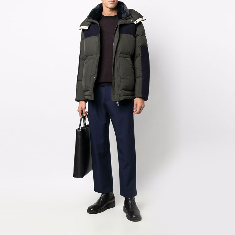 Lookbook Chaqueta Acolchada Ajustada con Capucha Emporio Armani Verde 6K1B83-1NWXZ-0558