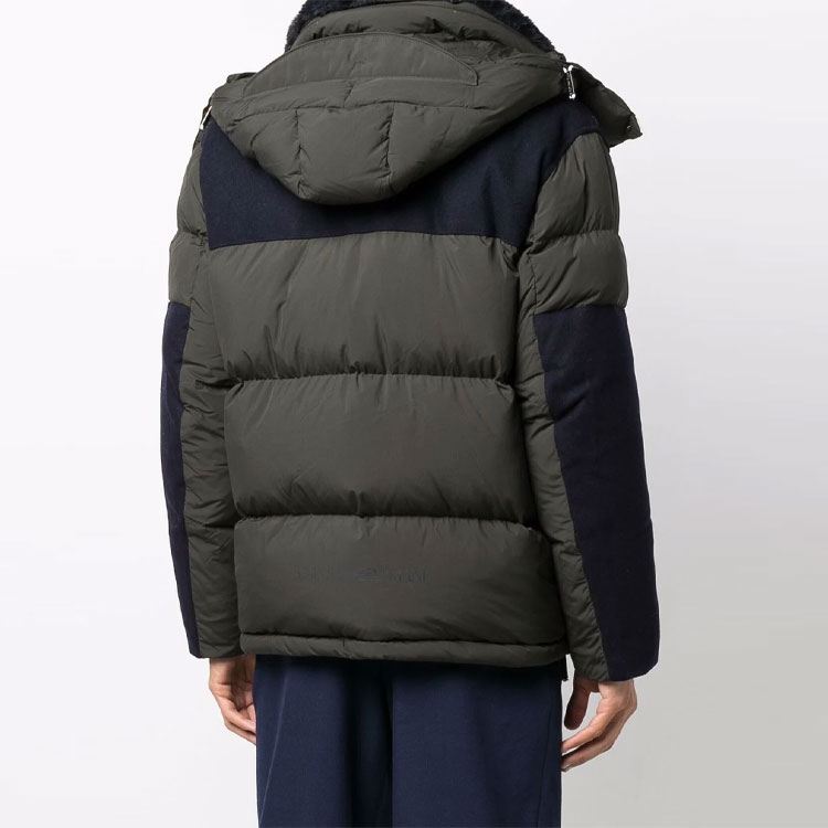 Shop Chaqueta Acolchada Ajustada con Capucha Emporio Armani Verde 6K1B83-1NWXZ-0558