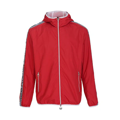 Emporio Armani Red Hoodie Jacket with Letter Print Design 3HZB22-ZNBBZ-1401