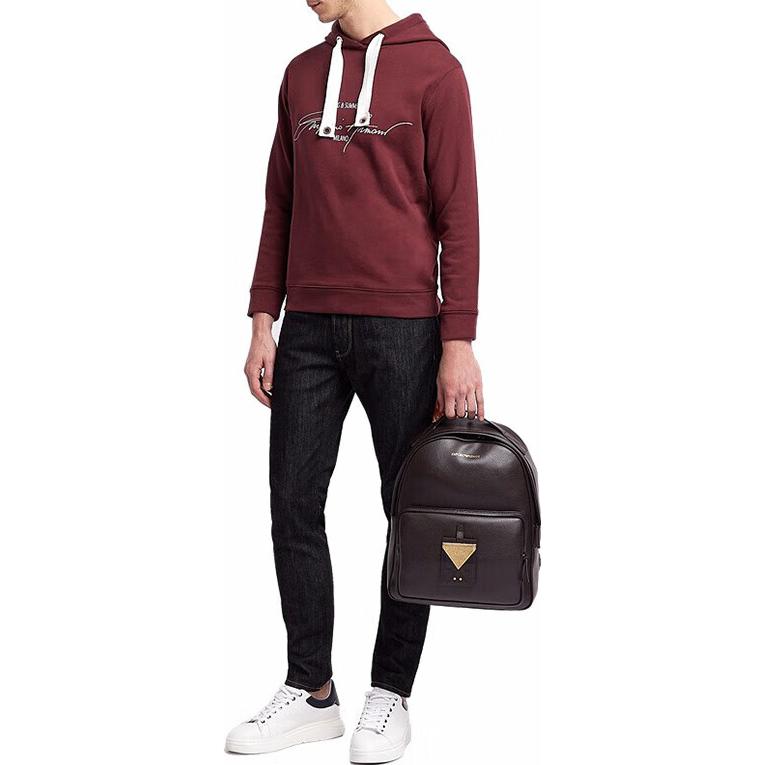 Emporio Armani Red Hoodie with Handwritten Letter Print and Drawstring 3G1ML1-1JHUZ-F332 圖 3