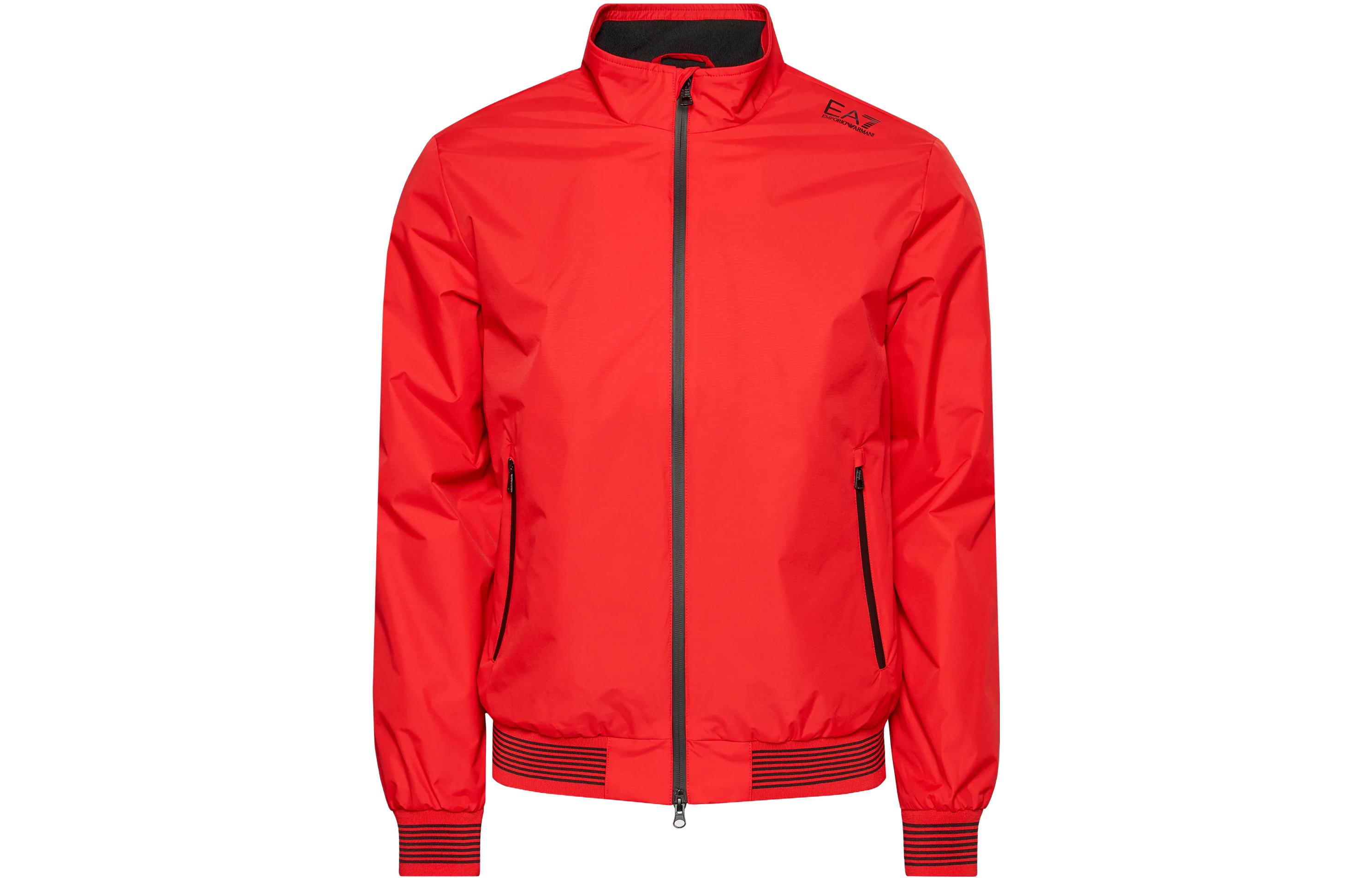 Emporio Armani Red Jacket with Zippered Stand Collar 6KPB07-PN27Z-1451