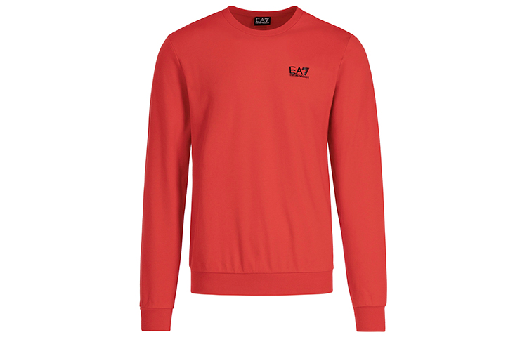 Emporio Armani Red Loose Fit Crewneck Sweatshirt with Logo 8NPM52-PJ05Z-1451
