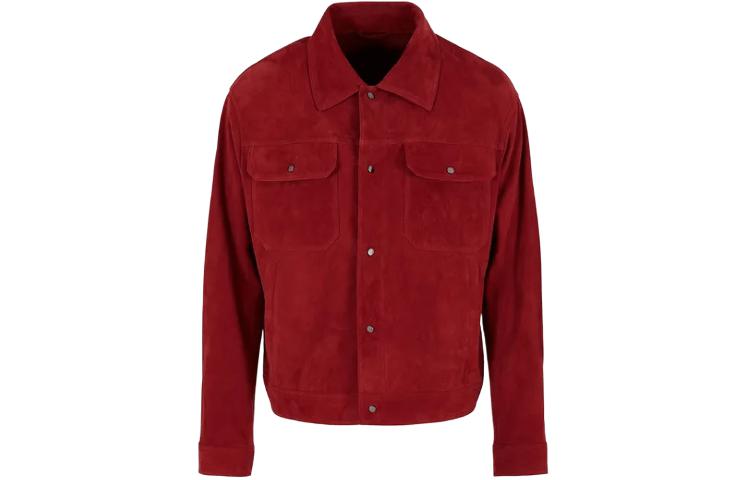 Emporio Armani Red Single-Breasted Long Sleeve Jacket E31R70-F1P70-1341