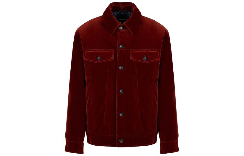 Emporio Armani Red Solid Color Casual Long Sleeve Jacket H41R30-E1832-1442
