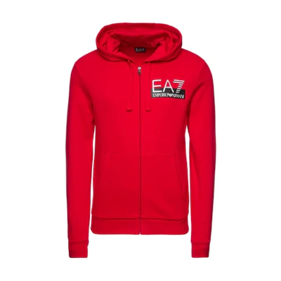 Emporio Armani Red Solid Color Zip-Up Hoodie Jacket 6GPM18-PJ07Z-1450