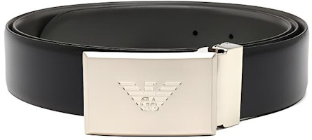 EMPORIO ARMANI Reversible Eagle Calfskin Belt Black 3.5CM Wide Y4S224YLQ7E-81972 EMPORIO ARMANI Reversible Eagle Calfskin Belt Black 3.5CM Wide Y4S224YLQ7E-81972