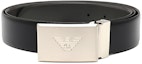 Buy EMPORIO ARMANI 雙面鷹標小牛皮腰帶 黑色 3.5CM 寬 Y4S224YLQ7E-81972