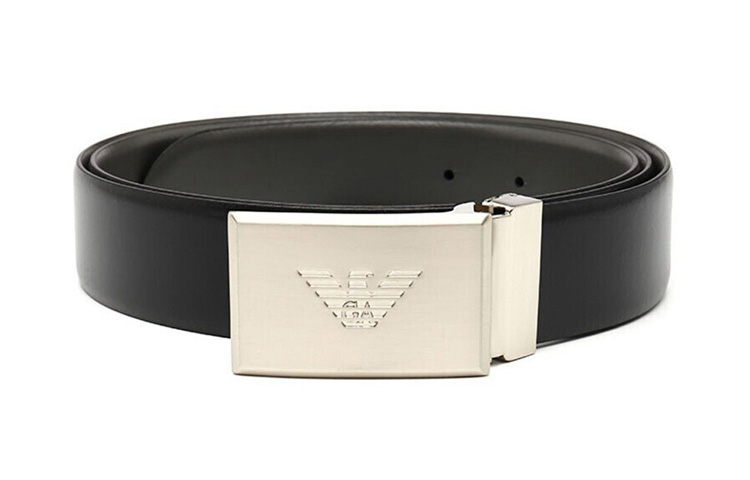 Order EMPORIO ARMANI 雙面鷹標小牛皮腰帶 黑色 3.5CM 寬 Y4S224YLQ7E-81972