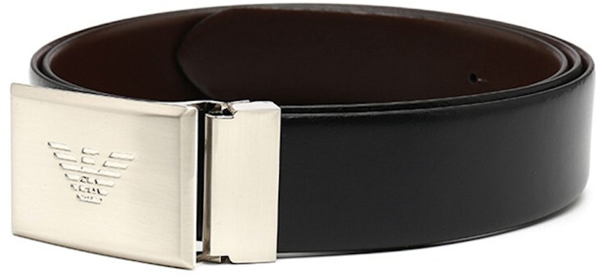 EMPORIO ARMANI 雙面鷹標小牛皮腰帶 黑色 3.5CM 寬 Y4S224YLQ7E-81972 Lookbook EMPORIO ARMANI 雙面鷹標小牛皮腰帶 黑色 3.5CM 寬 Y4S224YLQ7E-81972