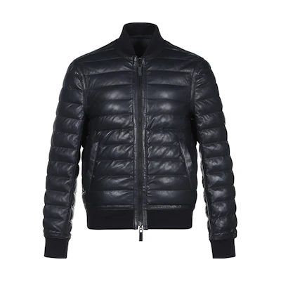 Emporio Armani Reversible Leather Jacket Navy Blue 91R42P-91P44-922