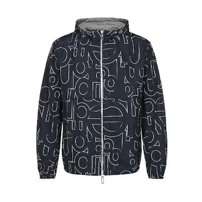 Emporio Armani Reversible Nylon Logo Jacket for Men - Blue 3H1BN9-1NKAZ-F959