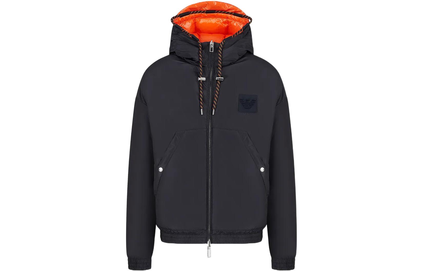 Emporio Armani Reversible Quilted Hooded Down Jacket Blue 6L1BP31-NNBZ-09E9