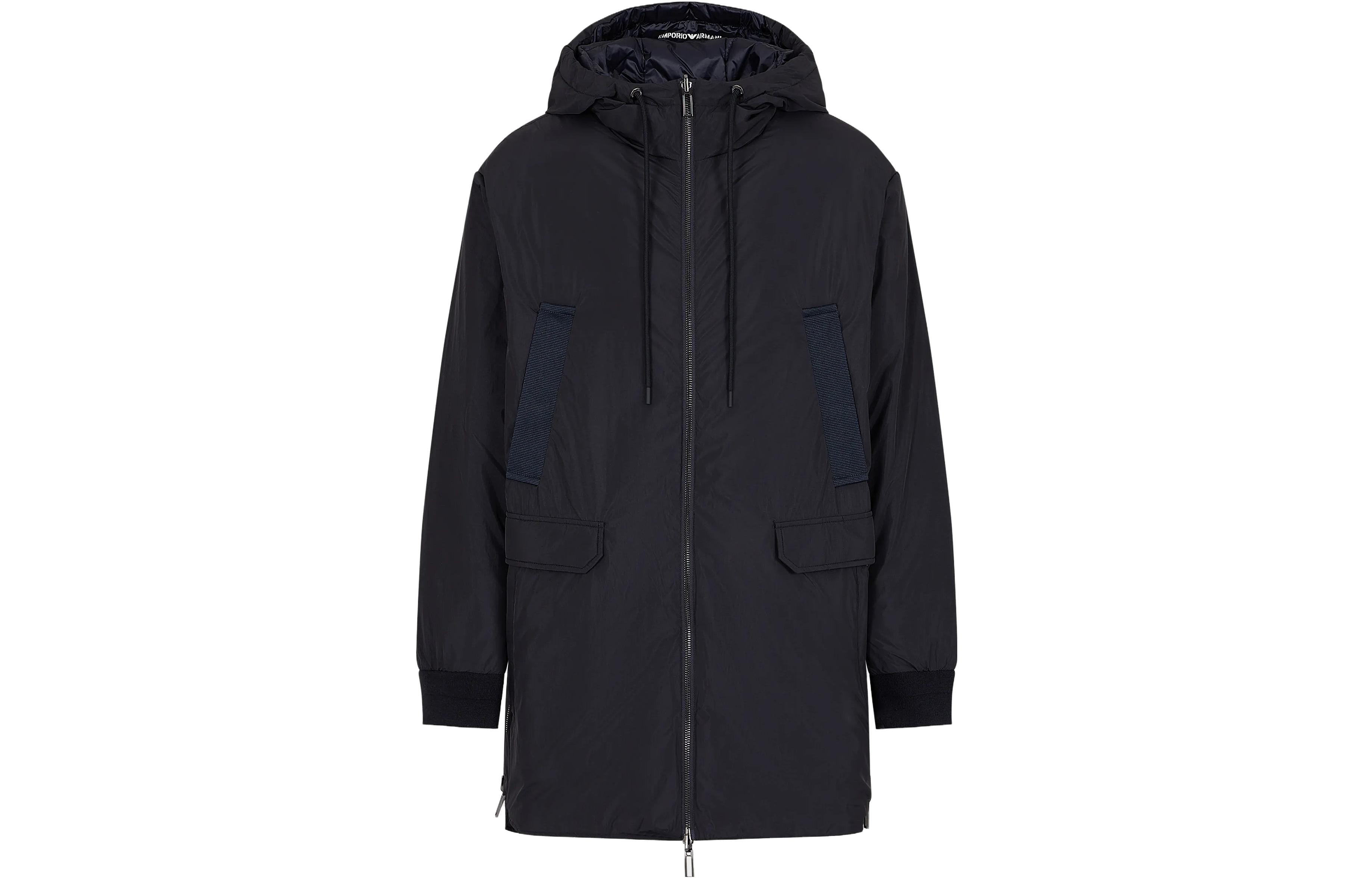 Emporio Armani Reversible Solid Color Hooded Jacket for Men 6R1L95-1NHMZ-0920