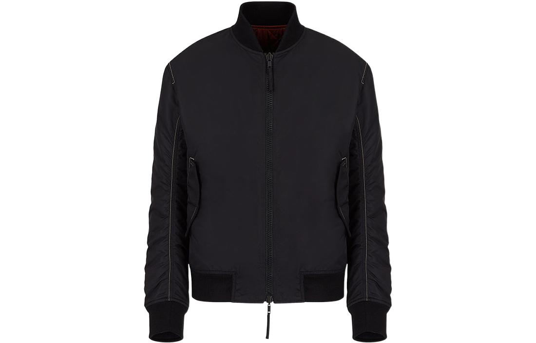 Emporio Armani Reversible Solid Ribbed Jacket Black 6K1BF7-1N00Z-1F021