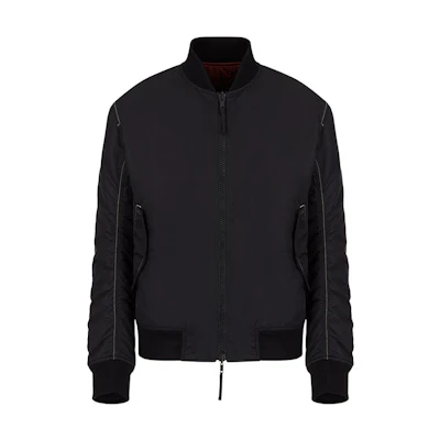 Emporio Armani Reversible Solid Ribbed Jacket Black 6K1BF7-1N00Z-1F021
