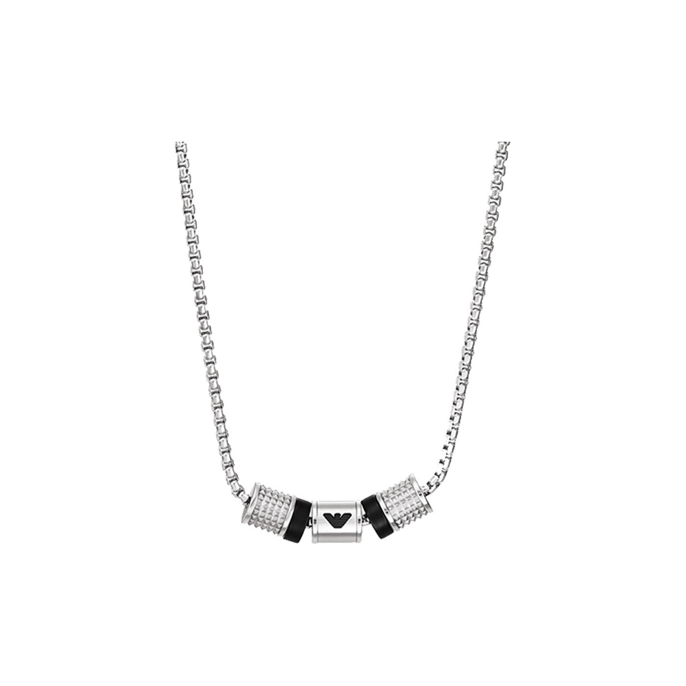 Emporio Armani Rondelle Series Stainless Steel Necklace for Men. EGS2998040