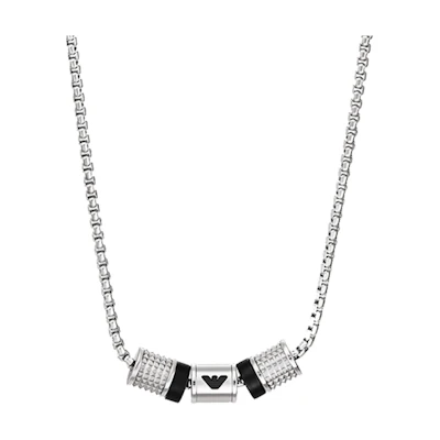Emporio Armani Rondelle Series Stainless Steel Necklace for Men. EGS2998040
