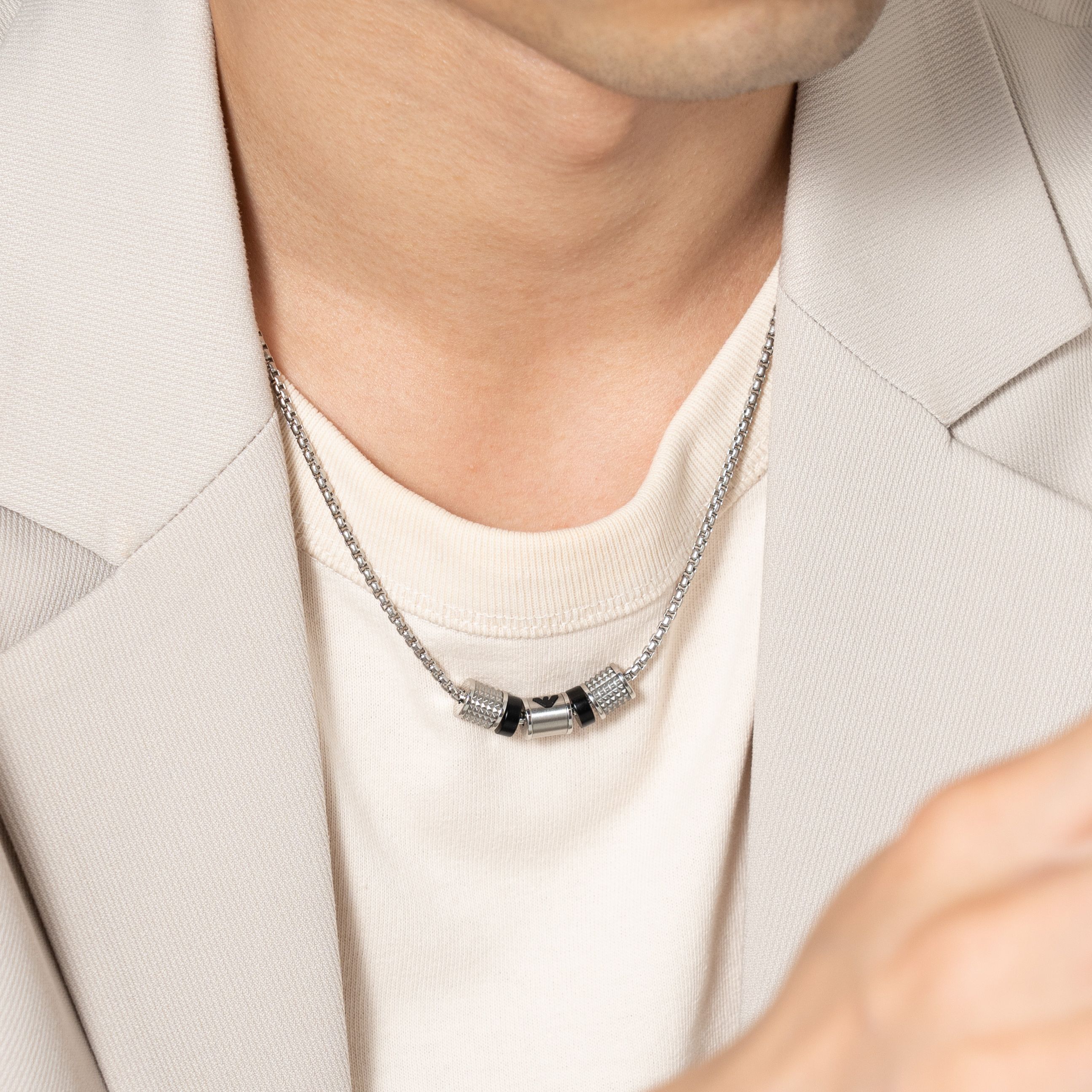 Shop Emporio Armani Rondelle Rantai Keluli Tahan Karat Lelaki. EGS2998040