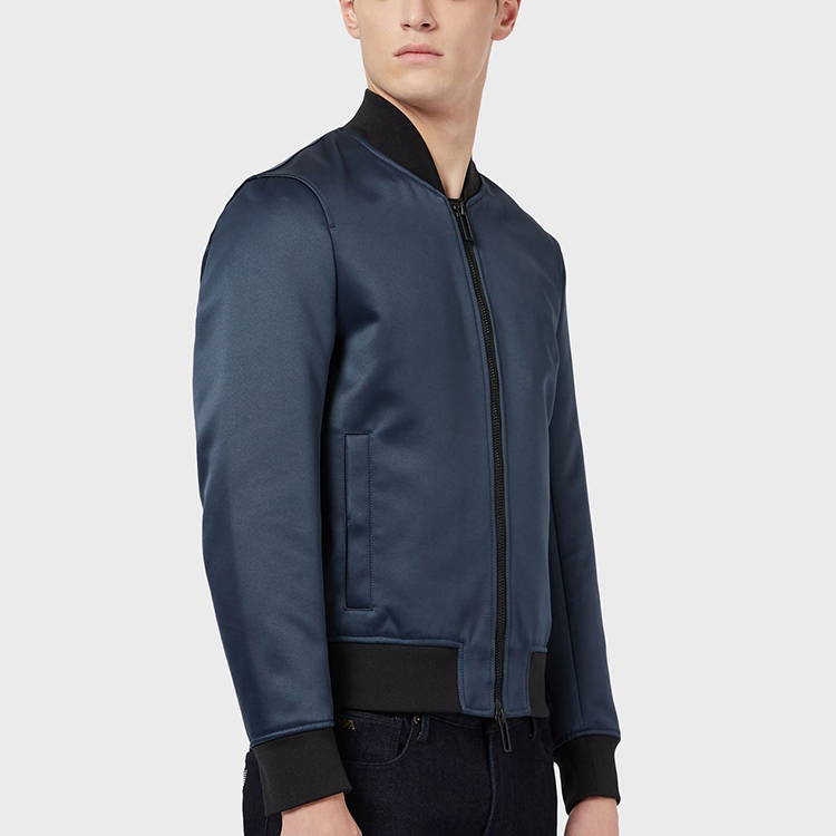 Emporio Armani Satin Logo Jacket for Men in Blue 6H1BE5-1NKQZ-0980 圖 4