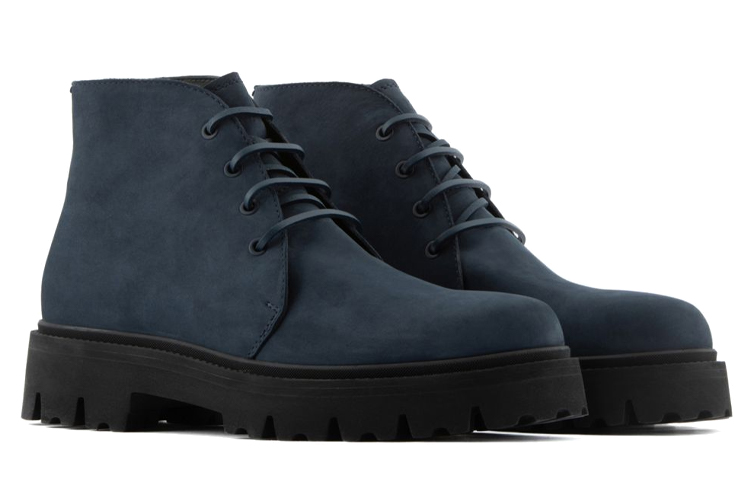 Emporio Armani Sawtooth Sole Lace-Up Boots 'Black' 圖 3