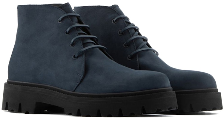 Emporio Armani Sawtooth Sole Lace-Up Boots 'Black' X4M373XF64500285 Lookbook Emporio Armani Sawtooth Sole Lace-Up Boots 'Black' X4M373XF64500285