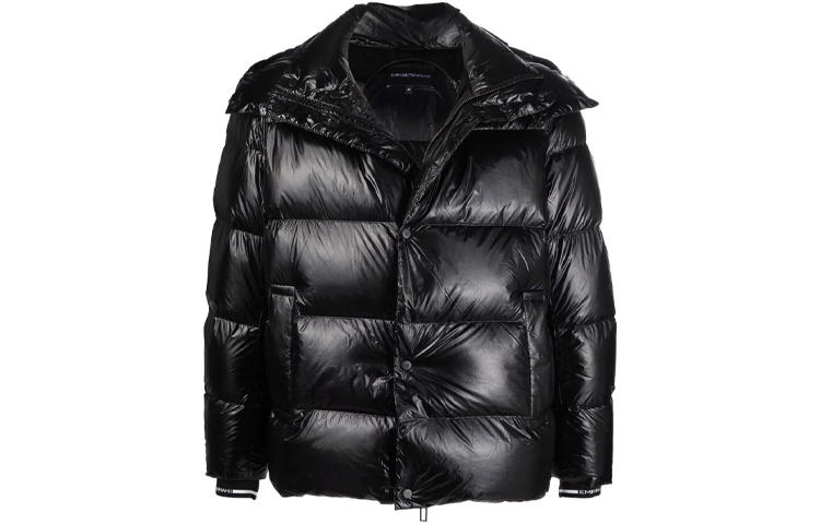 Emporio Armani Shiny Hooded Down Jacket Black 6K1B88-1NPDZ-0999