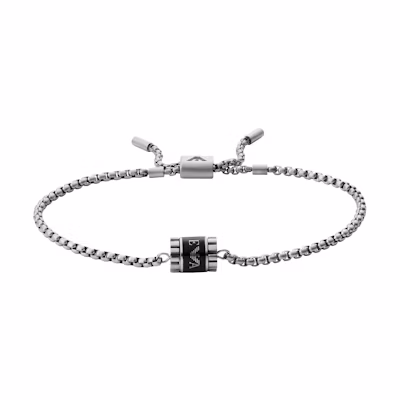 Emporio Armani Silver Stainless Steel Beaded Bracelet. EGS2845040