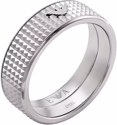 Emporio Armani Silver Stainless Steel Ring with Logo Design EGS2988040 Buy Emporio Armani Silver Stainless Steel Ring with Logo Design EGS2988040