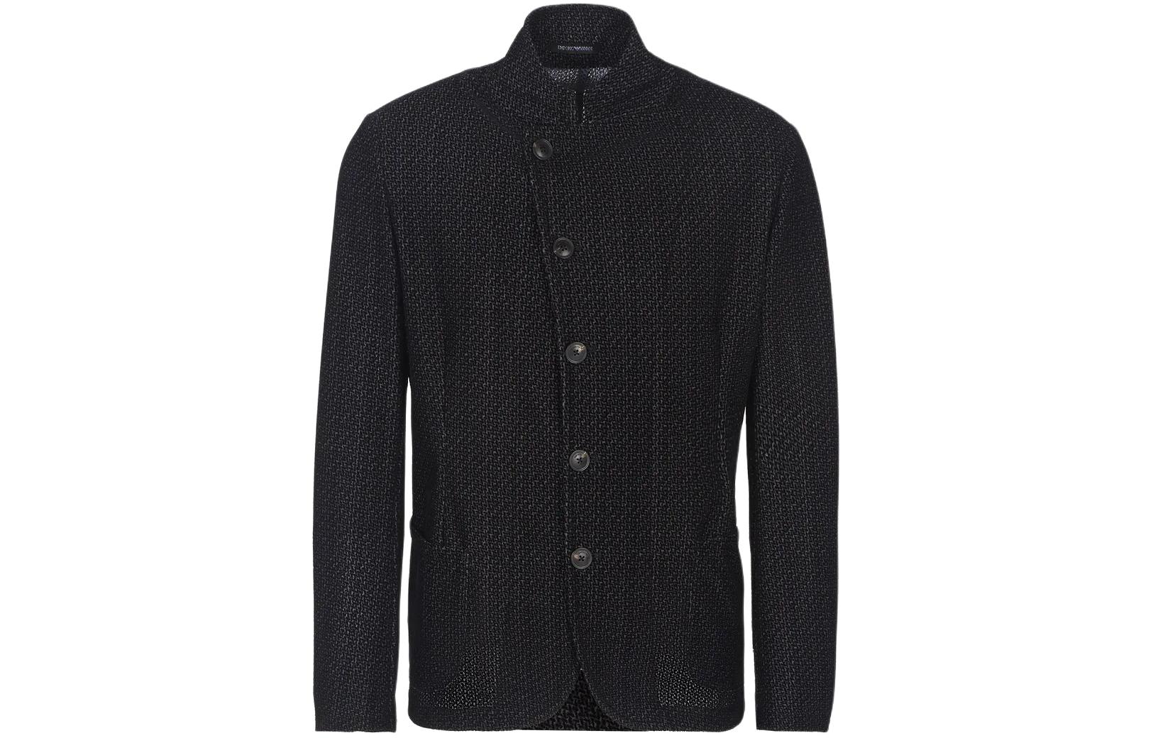 Emporio Armani Single-Breasted Black Jacket H41G57-E1056-1999