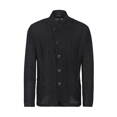 Emporio Armani Single-Breasted Black Jacket H41G57-E1056-1999