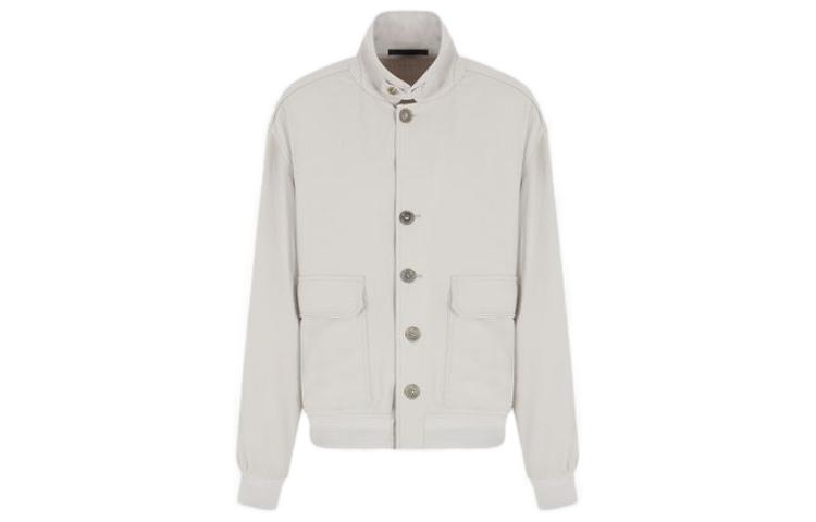 Emporio Armani Single-Breasted Solid Jacket Light Gray 3SGOB09TT-03YD1-U89E