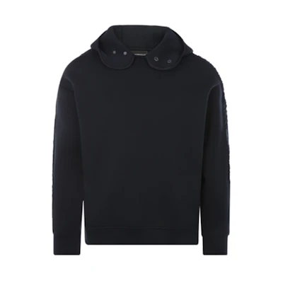 Emporio Armani Sky Blue Hoodie with Lettered Cuff Design 6H1M84-1JDSZ-0920