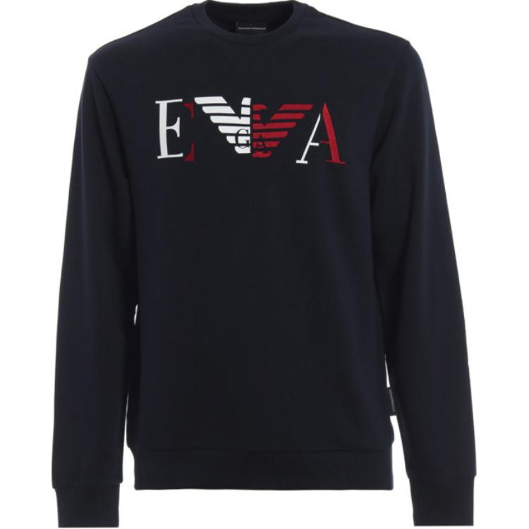 Emporio Armani Slim-Fit Crew Neck Sweatshirt Navy Blue 6Z1MB3-1J07Z-0922