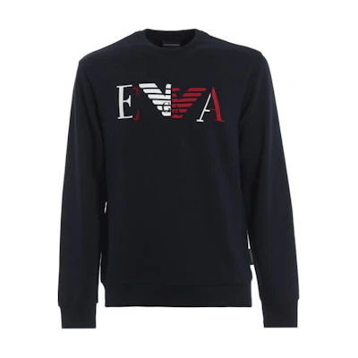 Emporio Armani Slim-Fit Crew Neck Sweatshirt Navy Blue 6Z1MB3-1J07Z-0922
