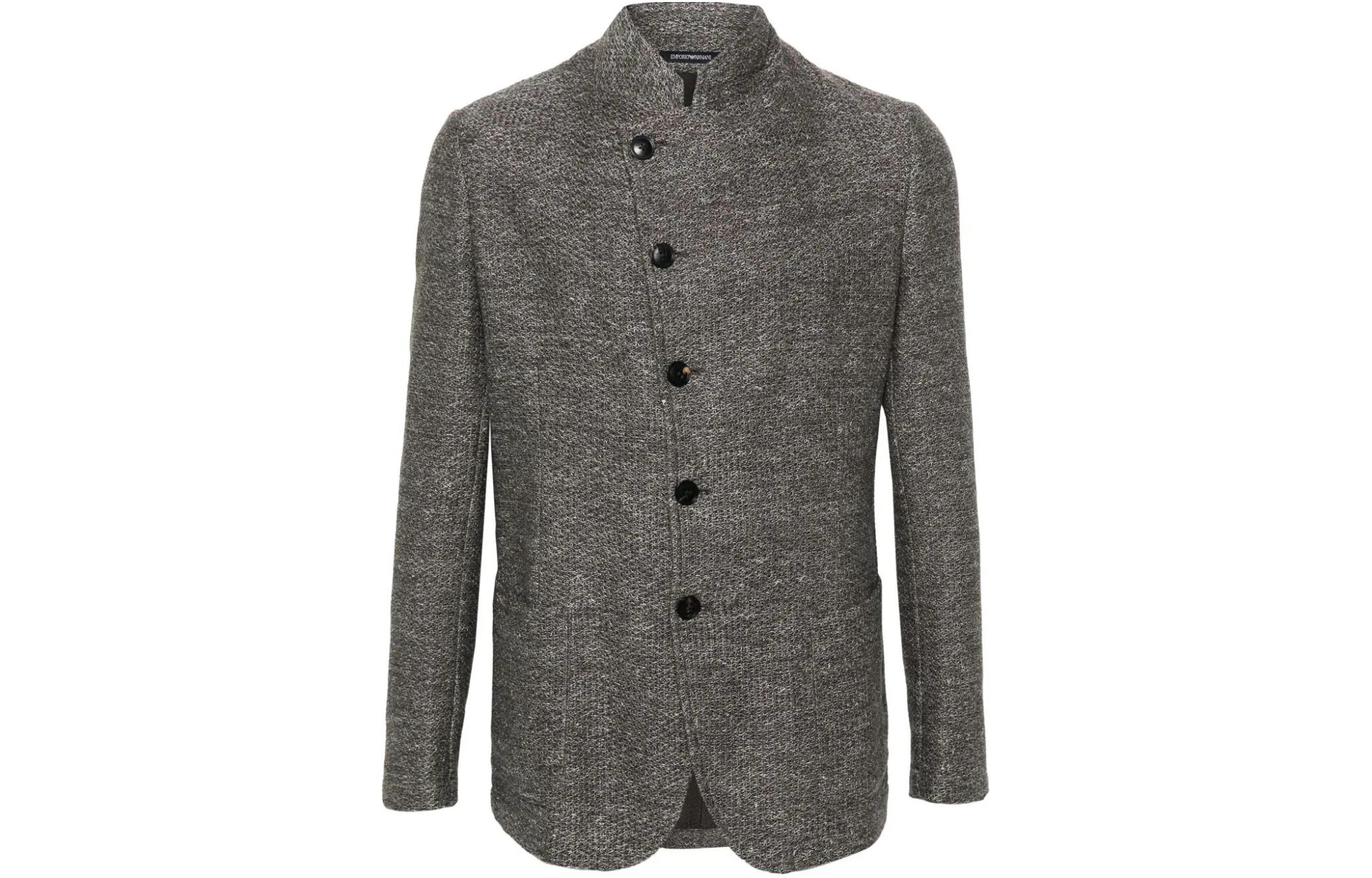 Emporio Armani Slim-Fit Single-Breasted Gray Jacket E31G52-F1D10-0540